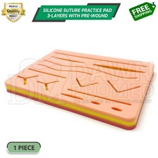 New Medical Skin Suture Practice Silicone Pad Wound Simulated For Training Kit picture