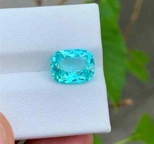 Certified Natural Paraiba Tourmaline 10.45 Ct Neon Blue Cushion Loose Gemstone picture