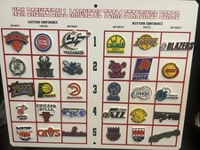 VINTAGE NBA MAGNETIC TEAM STANDINGS BOARD WITH 30 RARE RUBBER MAGNETS 1970’S 80s picture