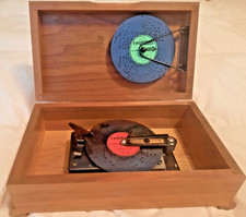 Vintage Thorens Auto Disc Music Box - Walnut Box - with 5 Disk - SWISS made picture