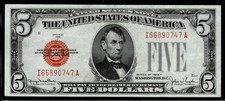 1928-F $5 Red Seal United States Note~EXTREMELY FINE picture