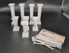 8 Vintage Wilton Greek Cake Stand Pillar Columns Lot For Wedding Cake Stands picture