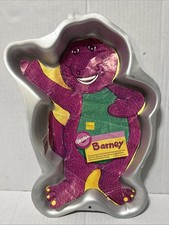 Vintage Barney the Purple Dinosaur Aluminum Cake Pan 2105-6713 1993 Wilton NEW picture