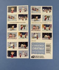 Peanuts Charlie Brown Christmas USPS Forever Stamps Sheet  of 20 Stamps picture