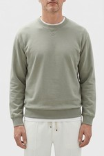 BRUNELLO CUCINELLI MEN'S LIGHT GREEN COTTON SWEATER MSRP $875 picture