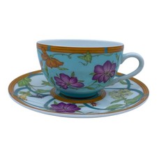 HERMES Siesta Island Cup & Saucer Porcelain Tableware Used picture