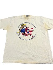 Vintage BEST 1995 Pony Fastpitch Graphic Tee 2XL White Cotton picture