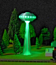 N Z T Scale Trains UFO Flying Saucer Space Ship With Abduction Green Laser Beam picture