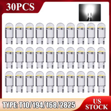30x T10/194/168 White LED License Plate Interior Light Bulbs Super Bright 6500K picture