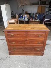 Antique Victorian Eastlake-Style 3-Drawer Chest / Dresser – Circa 1900 picture