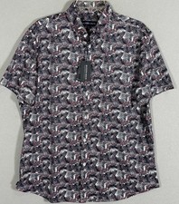 NWT Mizzen Main Halyard Performance Shirt Mens M Floral AOP Classic Fit  picture