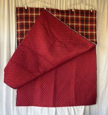 Christmas red plaid metallic Pre Quilted Double Sided fabric￼2 3/4 yards picture