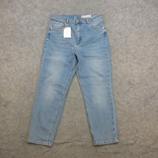 ASOS Denim Women's Blue Wash Jeans UK 32/30 High Rise Mom Stretch picture