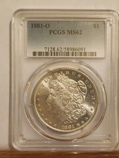 1881 O PCGS MS62 - Silver Morgan Dollar $1 SEMI PL NICE LUSTER FLASHY COIN picture