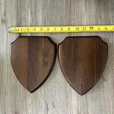 2 VTG  WOOD SHIELD PLAQUES  5