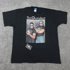 Vintage NWO Shirt Mens XXL 2XL Black The Outsiders Scott Hall Kevin Nash USA WWF picture