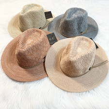 C.C Diamond Knit Brim Hat, C.C Summer Hat, C.C Sun Hat, Premium Hat, Brim Hat picture