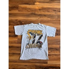 Vintage 1993 Pittsburgh Penguins The Streak Salem Sportswear Gray T-Shirt Mens M picture