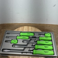 Snap-on  8 Pc Vintage Nos 1995 Green Hard Grip Combo Screwdriver Set picture