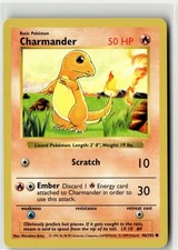 Charmander Common Base Set (Shadowless) 046/102 Unlimited NM picture