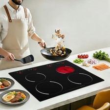 23 Inch Countertop Electric Cooktop 4 Burner,110V  in Electric Stovetop picture