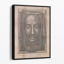 Holy Face of Jesus Christ Relic from Pope St Pius Canvas Wall Art Print picture