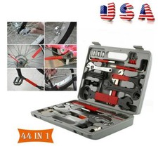 44PCS Complete Bike Bicycle Repair Tools Tool Kit Set Home Mechanic Cycling New picture