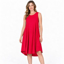 Zenana Viscose Sleeveless Knee Length  Two Side Pocket All Seasons Casual Dress picture