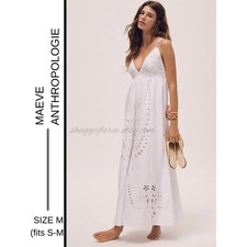 MSRP: $198 | ✨ Anthropologie Maeve White Eyelet Maxi Dress | Size M (fits S-M)✨ picture