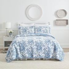 Laura Ashley Home - Queen Quilt Set, Reversible Cotton Bedding 2016 picture