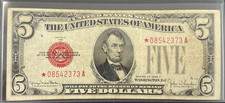 FR. 1531* 1928-F $5 FIVE DOLLARS *STAR* LEGAL TENDER UNITED STATES NOTE WIDE I picture