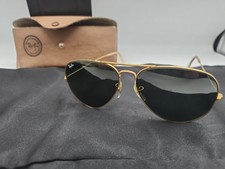 Vintage Bausch & Lomb Ray Ban Aviator Gold Sunglasses 58 14 G15 Case BL USA picture