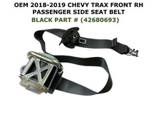 2018-2019 Chevy Trax front right side seat belt BLACK 42680693 picture