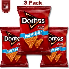 Doritos Nacho Cheese Tortilla Snack Chips,Party Size, 14.05 oz Bag (3 PACK) picture