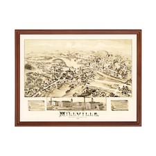Old Map of Millville, MA 1887 - Vintage Millville Massachuse picture