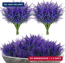 RAINFLOW Artificial Lavender Flowers - 7 Pcs Artificial Flowers for Outdoors Fau picture