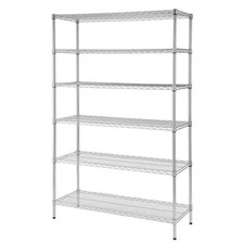 HDX 6-Tier Commercial Grade Heavy Duty Steel Wire Shelving 48 in x 72 in  x 18in picture