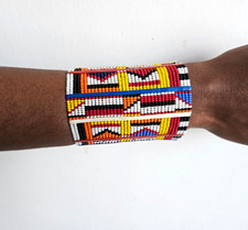 Handmade Maasai Beaded Cuff Bracelet | African Tribal Jewelry |Colorful Bracelet picture