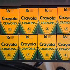 Vintage 1988 Crayola Crayons 8 Count Box Binney & Smith New Unused picture