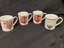 4 Villeroy and Boch 'Flora' Coffee Mugs Cups Flower House and Garden Series picture