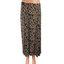 Reformation Layla Spotted Beige Black High Waist Flare Straight Midi Skirt Sz 8 picture