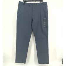 J.Crew Flex Chino Pants Mens 33x32 Blue Gray Solid Straight Fit Modern H3186 NWT picture