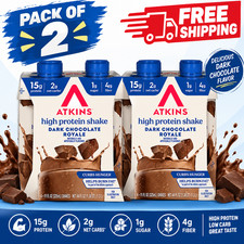 Atkins Dark Chocolate Royale Protein Shake, High Protein, Low Carb 8 Ct picture