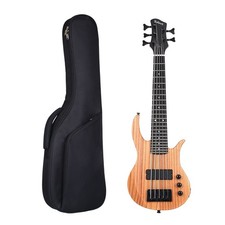 Batking Mini Ukulele Bass Electric Ubass 5 String Fretted Bass Ukelele W/Gig Bag picture