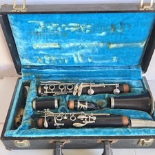 Vintage A. Fontaine Couesnon Paris Wood Clarinet France w/ Hard Case Good Condit picture