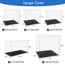 Clear Acrylic Display Case Collectibles Box Dustproof Diecast Action Figures US picture