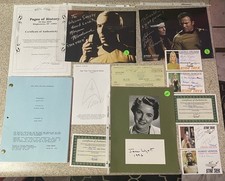 Very Rare Star Trek WilliamWindom Signed Canceled Check/Many More Signatures COA picture