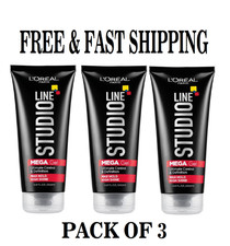 LOreal Studio Line Mega Hair Gel Ultimate Control Max Hold 6.8 Ounce Pack of 3 picture