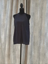 LOFT Navy Sleeveless Halter Tank Top Size M NWT picture