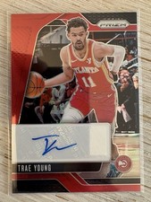 2024-25 Panini Prizm Signatures Trae Young True Red /99 #SIG-TYH - Color Match picture